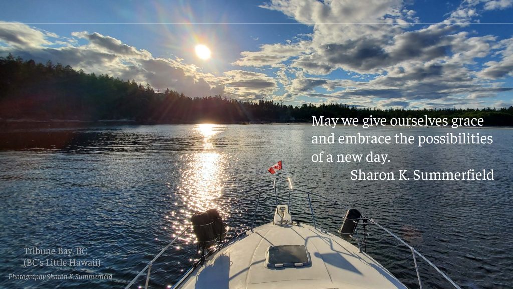 Photography and quote by Sharon K. Summerfield in Tribune Bay, BC's little Hawaii.