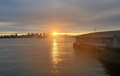 Sunset at the Lonsdale Quay in North Vancouver. Photography by Sharon K. Summerfield