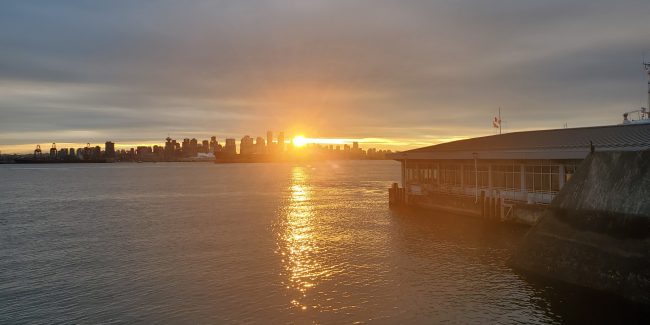 Sunset at the Lonsdale Quay in North Vancouver. Photography by Sharon K. Summerfield